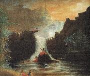 Theodore Heuck Nuuanu Falls oil painting on canvas